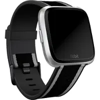 Fitbit Bracelet Woven pour Versa / Versa 2 / Versa Lite - Taille L - Grey / Black