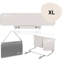 Lionelo Lora Xl - Barrière De Lit Bébé - Pliable, Rangement Plus Facile - Protection Anti-Chute - 150cm - Beige