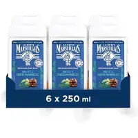 Le Petit Marseillais Gel Douche Extra Doux Pin Bio & Criste Marine Bio (Lot De 6 Flacons De 250ml) ¿ 92 % D'ingrédients D'origine Naturelle ¿ Flacon Entièrement Recyclable
