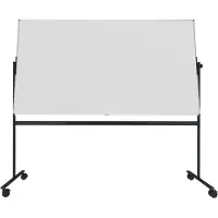 Legamaster Tableau blanc pivotant et mobile - utilisable des 2 côtés - laqué - l. 2200 x H 1200 mm - châssis gris