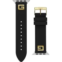 GUESS Bracelet 'APPLE BAND (42MM-44MM)' or / noir