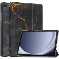 IMoshion Coque tablette Design Trifold Samsung Galaxy Tab A9 Plus - Black Marble