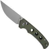 CIVIVI Couteau pliant Noctis, Olive Green Canvas Micarta, Stonewash