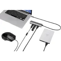 Renkforce Hub 4 ports USB 3.1 avec boîtier aluminium argent (RF-3374944)