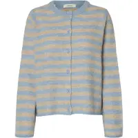 Selected Laine Mélangée Cardigan Femme Bleu XL