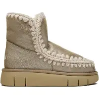 Mou pour femme. MU.FW531002B Bottines en cuir Eskimo 18 bounce argenté, doré (38), 5 à 8 cm, Aucun, Casuel
