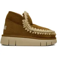 Mou pour femme. MU.FW531009A Baskets en cuir marron Eskimo Bounce (36), 3 à 5 cm, Aucun, Casuel