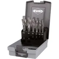 RUKO Din 373 Hss Flat Countersinks For Core Holes 6 Pieces Argenté