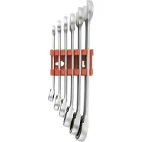 Toolcraft Jeu de clés à fourche/cliquet réversibles 6pcs (10 mm, 13 mm, 15 mm, 17 mm, 19 mm, 8 mm)