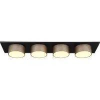 Globo Plafonnier LED, métal, anthracite, champagne, L 86 cm