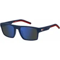 Tommy Hilfiger Lunettes de soleil - - TH 1977/S - Bleu - Monture en fibre de carbone - Taille 55