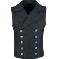 Gothicana by EMP Veste Sans Manches Gothic de - Baroque Vest - S - 3XL - pour Homme - noir - Taille XL