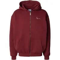 Karl kani Veste de survêtement 'Essential' rouge cerise / blanc
