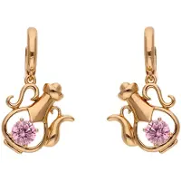 Faina Boucles d'oreilles or / rose