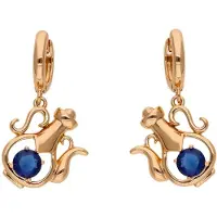 Faina Boucles d'oreilles bleu marine / or