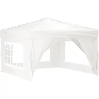 vidaXL Tente de réception pliable avec parois latérales blanc 3x3 m