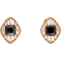 Gaya Boucles d'oreilles or rose / noir