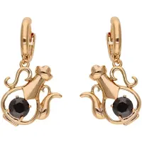 Faina Boucles d'oreilles or / noir