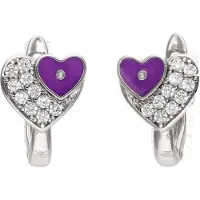 NAEMI Boucles d'oreilles violet / argent / transparent