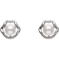 NAEMI Boucles d'oreilles argent / blanc