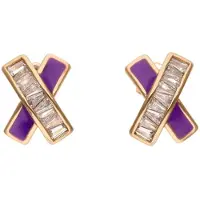 Gaya Boucles d'oreilles or rose / violet