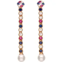 NAEMI Boucles d'oreilles saphir / or / rose / blanc