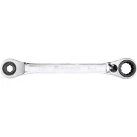 Toolcraft 4 en 1 Clé polygonale à cliquet double 10x13 - 17x19, réversible (10 mm, 13 mm, 17 mm, 19 mm)