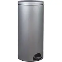 Rossignol Poubelle à pédale 30l gris métal - - 90141 - sania