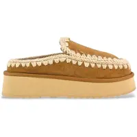 Mou pour femme. MU.FW681004A Sabot Eskimo Plateforme sabots en cuir marron (36), Superiéur à 10 cm, Aucun, Casuel
