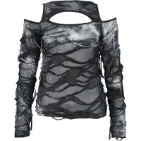 Chemical Black T-shirt manches longues de - Viola Top - XS - XL - pour Femme - noir/gris - Taille XS