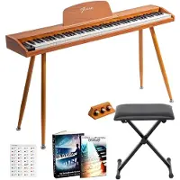 Finesse Digital Piano - 88 touches lestées - avec pédales et tabouret - Piano à clavier - Piano électrique - adulte et enfant