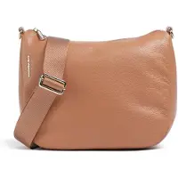 Mandarina Duck Mellow Leather Horizontal Hobo Crossbody Marron Homme