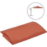 vidaXL Housse de rechange pour parasol Terracotta-Rouge 350 cm