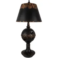 Clayre & Eef Lampe de table Ø 35x78 cm Noir Métal