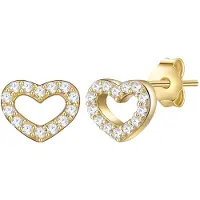 Lulu & Jane Boucles d'oreilles jaune d'or / transparent