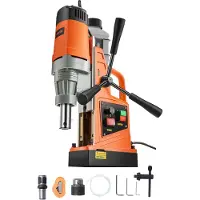 Vevor Perceuse Magnétique Diamètre 50 mm Profondeur 50 mm Carotteuse à Diamant 1550 W 13000 N 500 tr/min Perceuse à Colonne Trou Net pour Rénovation Maison Construction de Navire Chemin de Fer Pont