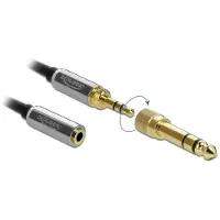 DeLOCK Rallonge de câble spiralé Delock 3,5 mm 3 pin jack plug to jack plug