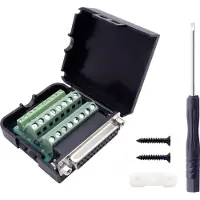 TRU COMPONENTS Prise modulaire D-Sub encastrée 25 pôles avec vis de verrouillage et boîtier, Câble + prise électronique, Noir