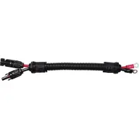 TRU COMPONENTS Solarstecker auf M6-Ringkabelschuh Kabellänge 250 mm TC-12195640 Schwarz, Rot T (Fiche solaire)