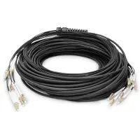 Digitus Lc-upc Pre-terminated Om4 8 Fiber Optic Cable 75 M Noir