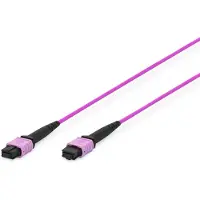 Digitus Assmann/FIBER OPTIC PATCHCORD OM4 5M Câble patch à fibres optiques, MPO sur MPO, femelle, OM4, multimode 50/125 µ, 5m, méthode A, gaine:violet,boîtier:violetl (DK-2566-05/4)