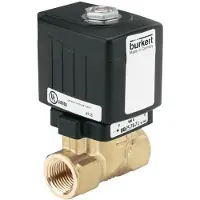 Burkert Électrovanne G1/4'' NC Laiton NBR 0-10bar/145psi 230VAC Anti Coup De Bélier 6213 250075