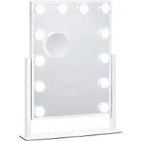 Vevor Miroir de Maquillage Hollywood Lumineux-VEVOR-41x30 cm-3 Modes Éclairage de Couleur-avec Lumière LED-Miroir Grossissant 5X