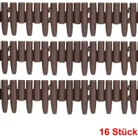 Deuba Set Bordure de jardin 2x 8 Palissades = 4,48 m pelouse