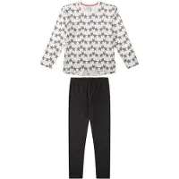 Sanetta Pyjama graphite / noir / blanc perle
