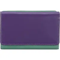Mywalit Porte-monnaies 'Tri-fold' beige / vert / olive / violet foncé