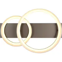 Globo Lampe de plafond élégante Syrakus Café brun 2 anneaux