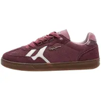 Pepe Jeans pour femme. PLS000018 Baskets en cuir Ball Elegant lilas (36), Plat, Lacets, Casuel, Violet