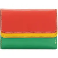 Mywalit Porte-monnaies 'Double Flap' bleu / jaune foncé / vert gazon / rouge clair