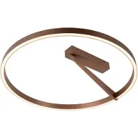 Lucide Lampe de plafond à design Applause Ø 60cm - café brun - avec télécommande